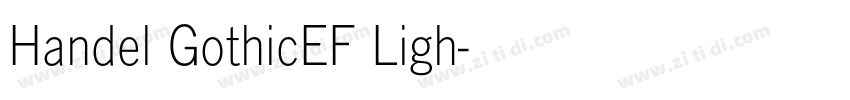 Handel GothicEF Ligh字体转换